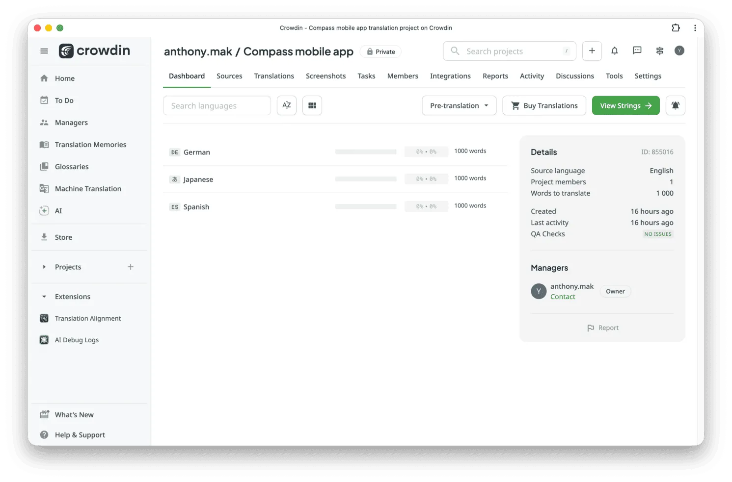 AI translation cost in Crowdin